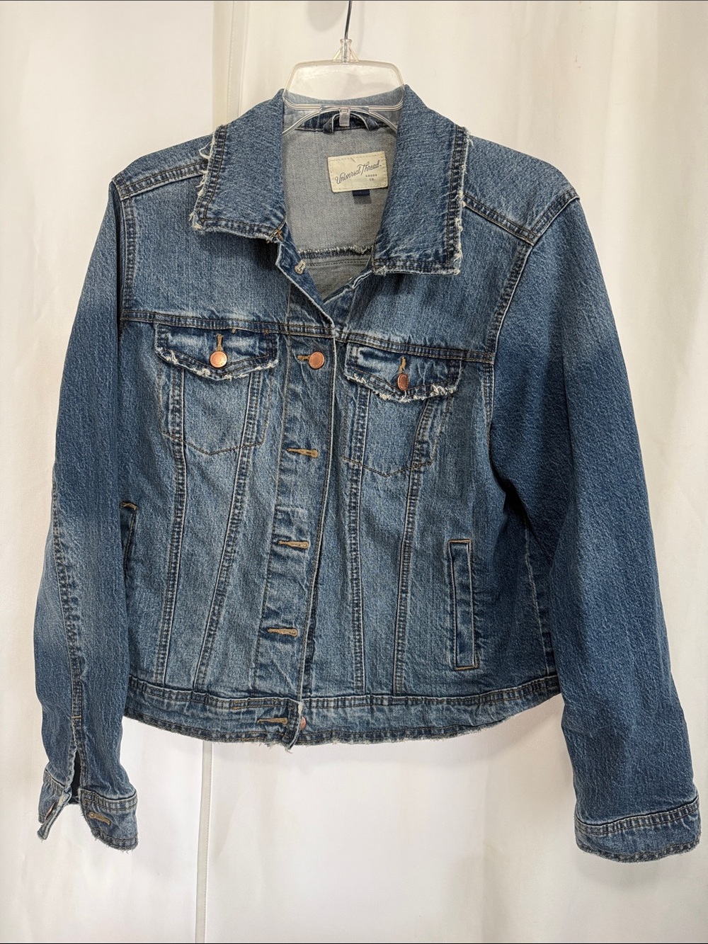 Universal Thread Light Blue Distressed Denim Jacket